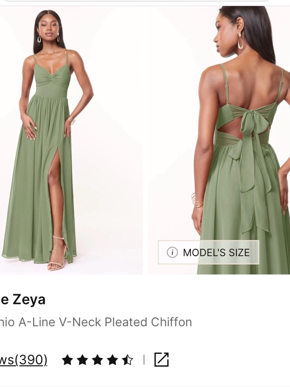 Azazie Zeya Wedding guest dress Pistachio